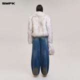 SMFK 2512 十字雕像荒原宽直筒牛仔裤