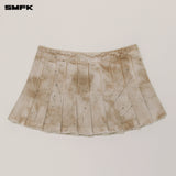 SMFK 2506 狂野大陆牛仔百褶裙（手工）/荒野棕