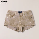 SMFK 2509 狂野大陆幻彩低腰牛仔短裤 荒野棕