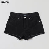 SMFK 2604 荒原之风牛仔短裤 荒野黑