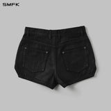 SMFK 2610 幻影棱镜牛仔短裤 油墨黑