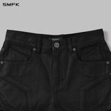 SMFK 2610 幻影棱镜牛仔短裤 油墨黑