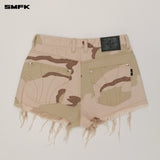 SMFK 2506 十字经典荒野迷彩牛仔短裤/沙漠迷彩