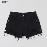 SMFK 2606 幻影雕像牛仔短裤 荒野黑