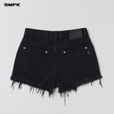 SMFK 2606 幻影雕像牛仔短裤 荒野黑