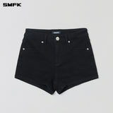 SMFK 2601 十字经典舞团牛仔短裤 荒野黑