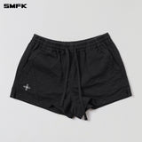 SMFK 2604 十字雕像上升工装运动短裤 荒野黑