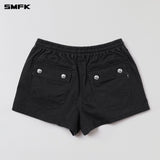 SMFK 2604 十字雕像上升工装运动短裤 荒野黑