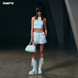 SMFK 2604 十字雕像上升工装运动短裤 云白
