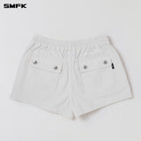 SMFK 2604 十字雕像上升工装运动短裤 云白