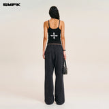 SMFK 2512 野性复古宽直筒运动裤 荒野黑