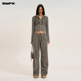 SMFK 2511 野性复古直筒运动裤 荒野棕