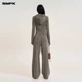 SMFK 2511 野性复古直筒运动裤 荒野棕