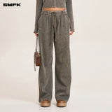SMFK 2511 野性复古直筒运动裤 荒野棕