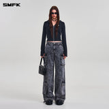 SMFK 2601 十字巨塔复古工装裤 风暴灰