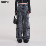 SMFK 2601 十字巨塔复古工装裤 风暴灰