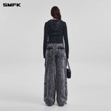 SMFK 2601 十字巨塔复古工装裤 风暴灰
