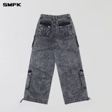 SMFK 2601 十字巨塔复古工装裤 风暴灰