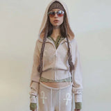 SCULPTOR 2511 Ankh Boucle Knit Cardigan Pink