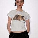 REST & RECREATION 2510 RIRI CROP T-SHIRT - SKY BLUE