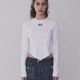 REST & RECREATION 2510 ARROW POINT LONG SLEEVE T-SHIRT - WHITE