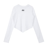 REST & RECREATION 2510 ARROW POINT LONG SLEEVE T-SHIRT - WHITE