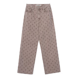 REST & RECREATION SS2404 LOGO PRINTED JEANS LIGHT BROWN