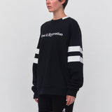 REST & RECREATION 2511 OVERSIZED RAGLAN SWEATSHIRT - BLACK