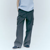 REST & RECREATION 2412  COTTON CARGO PANTS - CHARCOAL