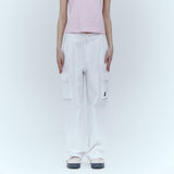 REST & RECREATION 2412  COTTON CARGO PANTS - WHITE