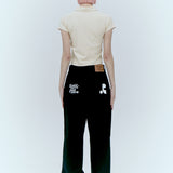 REST & RECREATION 2412 LOGO COTTON PANTS - BLACK程潇同款