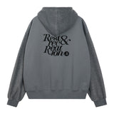 REST & RECREATION 2510 COLORATION FLEECE HOOD ZIP-UP - GREY