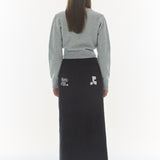 REST & RECREATION 2510 WOOL V-NECK CROPPED KNIT - GREY