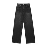 REST & RECREATION 2411  WASHED DENIM PANTS - BLACK