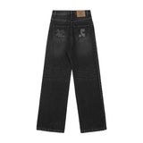 REST & RECREATION 2411  WASHED DENIM PANTS - BLACK