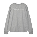 REST & RECREATION 2411 LOGO OVERSIZED LONG SLEEVE T-SHIRI - GREY