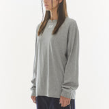 REST & RECREATION 2411 LOGO OVERSIZED LONG SLEEVE T-SHIRI - GREY