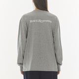 REST & RECREATION 2411 LOGO OVERSIZED LONG SLEEVE T-SHIRI - GREY