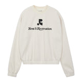 REST & RECREATION 2412  LOGO FLEECE SWEATSHIRT - IVORY