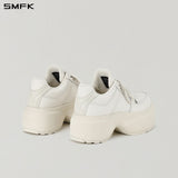 SMFK 2610 核心经典皮质厚底/高跟慢跑鞋 云白
