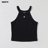 SMFK 2606 自然平衡圆领背心 荒野黑