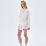 MARDI MERCREDI 2603 SWEATSHIRT FLOWERMARDI NEEDLEWORK_WHITE PINK