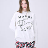 MARDI MERCREDI 2505 SWEATSHIRT DDANJI CH.06_WHITE BLACK