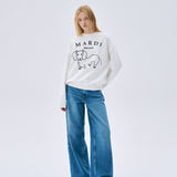 MARDI MERCREDI 2505 SWEATSHIRT DDANJI CH.06_WHITE BLACK