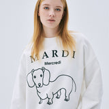 MARDI MERCREDI 2505 SWEATSHIRT DDANJI CH.06_WHITE BLACK