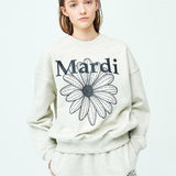 MARDI MERCREDI 2507 SWEATSHIRT FLOWERMARDI_OATMEAL BLACK