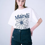 MARDI MERCREDI 2507 TSHIRT FLOWERMARDI_IVORY NAVY