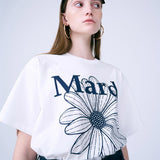 MARDI MERCREDI 2507 TSHIRT FLOWERMARDI_IVORY NAVY