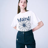 MARDI MERCREDI 2507 TSHIRT FLOWERMARDI_IVORY NAVY