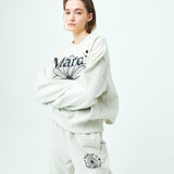 MARDI MERCREDI 2507 SWEATSHIRT FLOWERMARDI_OATMEAL BLACK